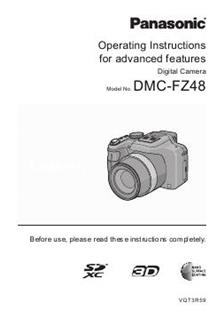 Panasonic Lumix FZ48 manual. Camera Instructions.